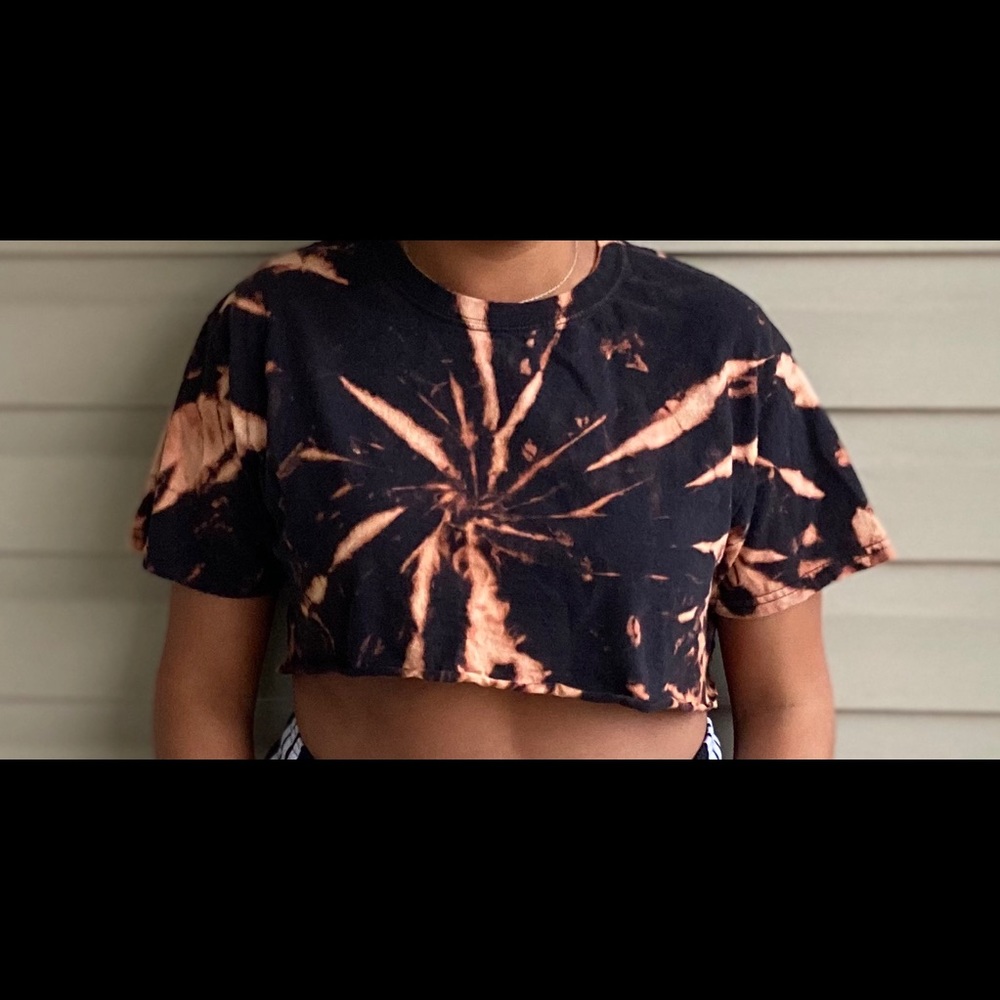 Bleach Tie Dye Crop Top